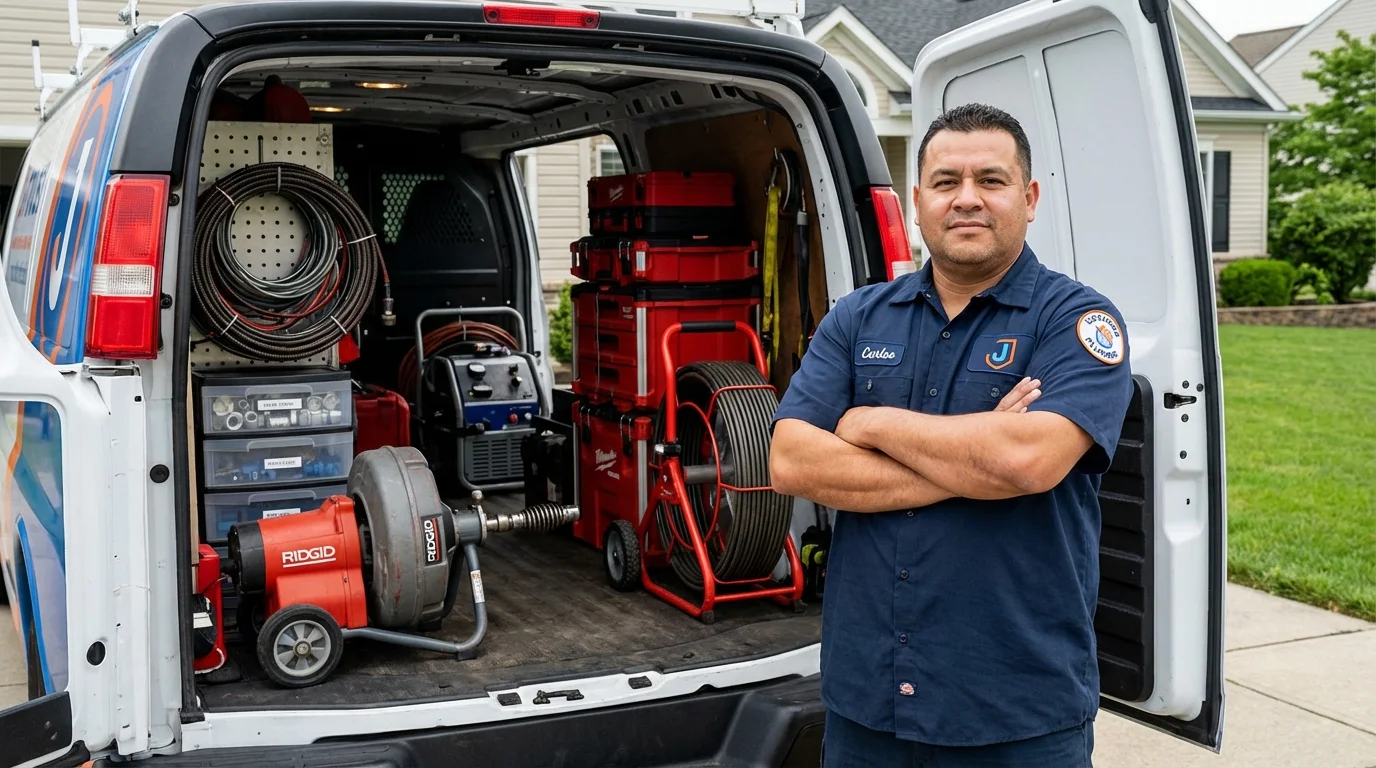 Professional drain cleaning equipment and Johns Plumbing LLC plumber in Boise City